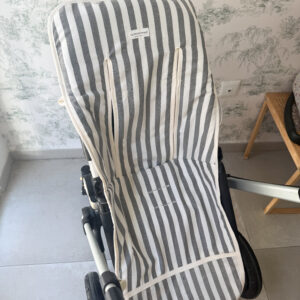 Colchoneta universal rayas gris jaspeado
