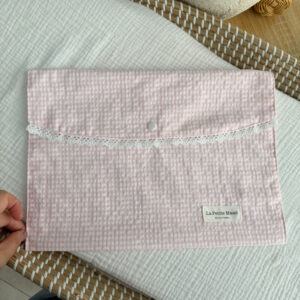 Bolsa de muda vichy rosa