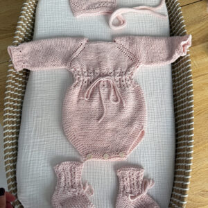 Conjunto Paula algodón rosa bebe