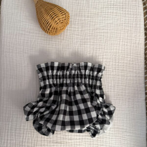 Cubrepañal vichy negro