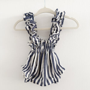 Cubre con tirantes rayas azul