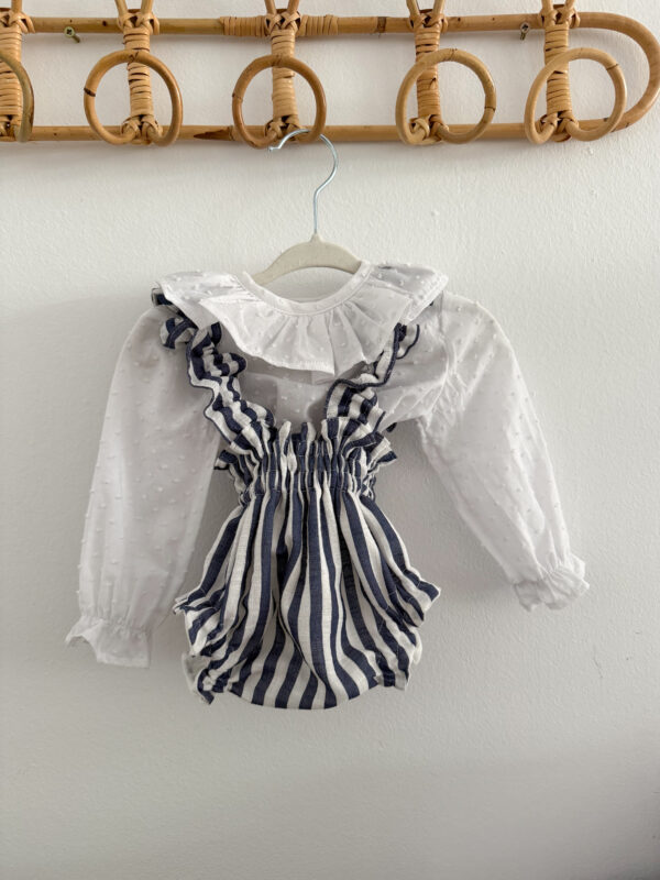 Cubre con tirantes rayas azul - Imagen 2