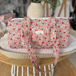 Bolsa de viaje flor roja