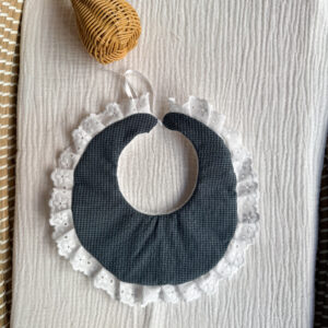 Babero Marieta vichy azulón