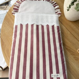 Saco universal para capazo rayas borgoña