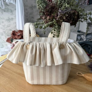 Bolso de carro rayas piedra