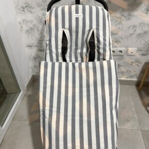 Saco universal para silla en rayas grises