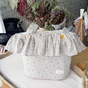 Bolso de carro flor gris nude