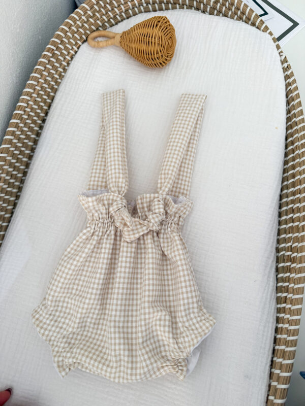 Cubre vichy beige