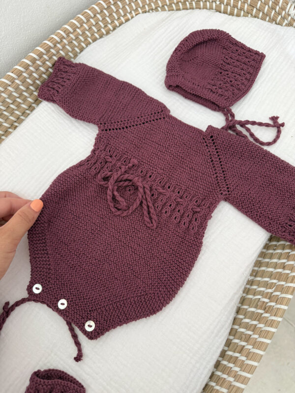 Conjunto Paula algodón berenjena - Imagen 2