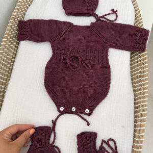 Conjunto Paula algodón berenjena