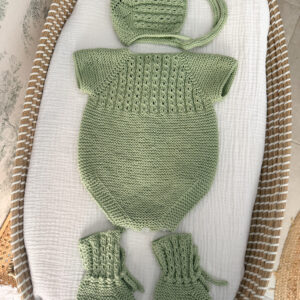 Conjunto Filipa verde manzana algodón