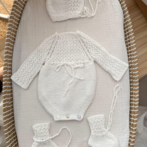 Conjunto Cayetana blanco algodón