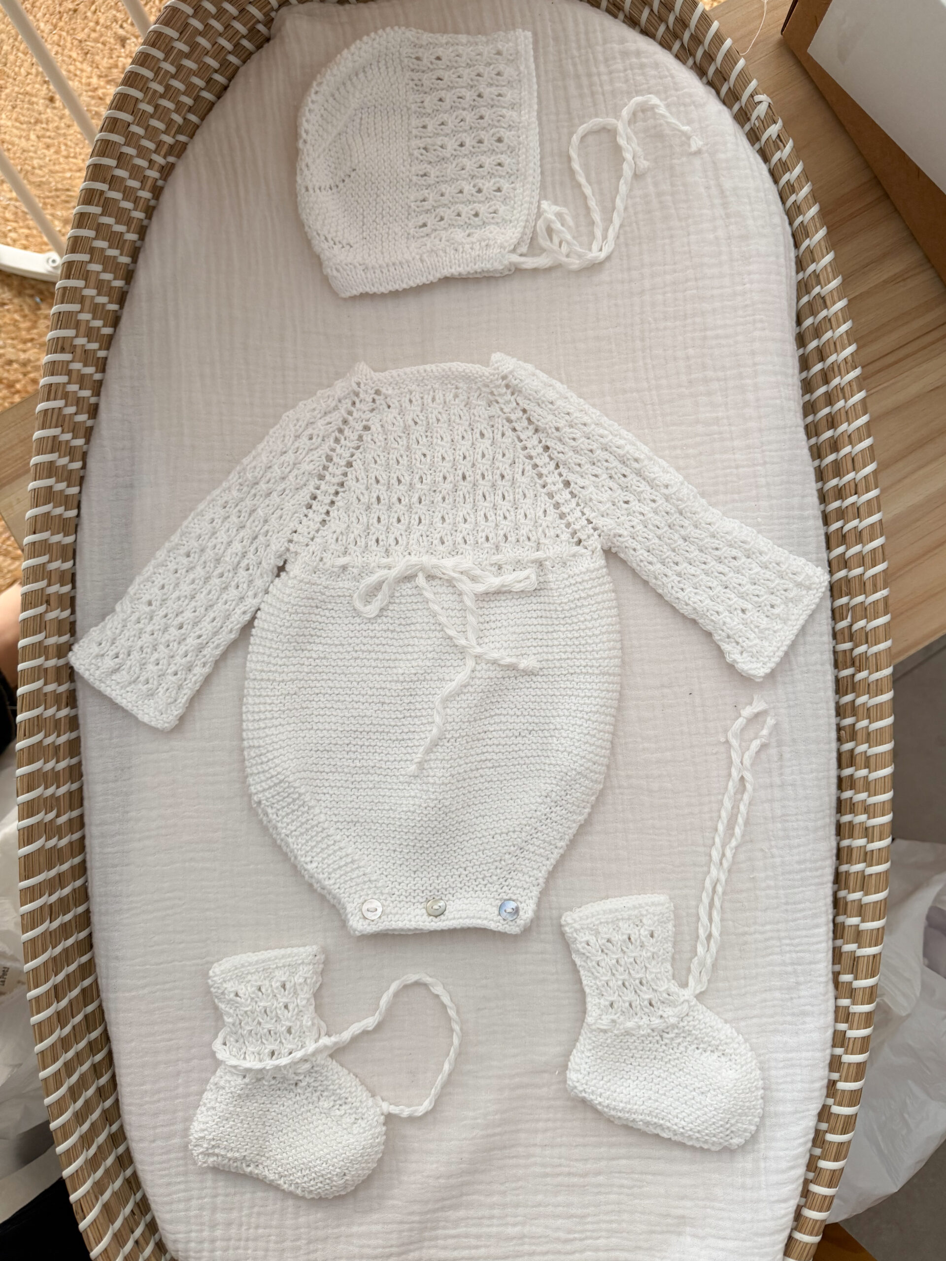 Conjunto Cayetana blanco algodón