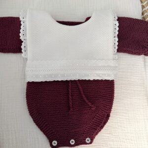 Babero espalda pique blanco