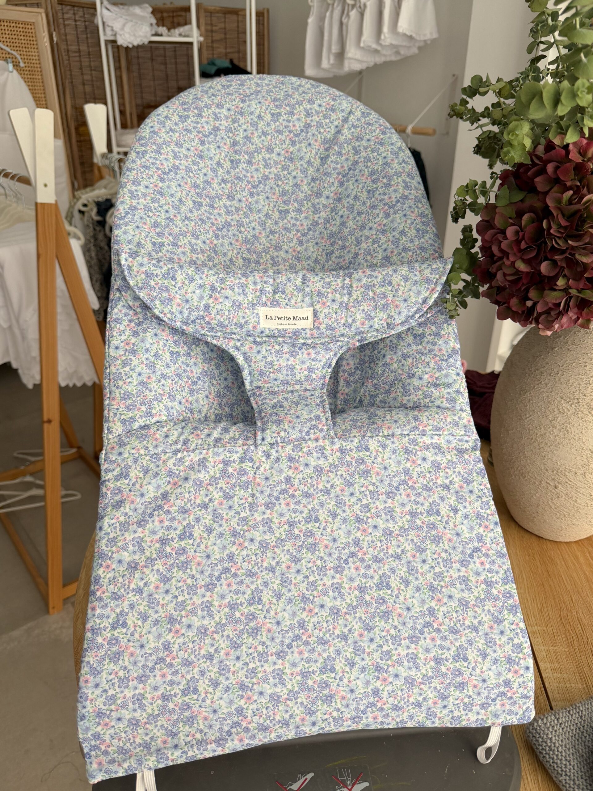 Funda hamaca babybjörn flor azul