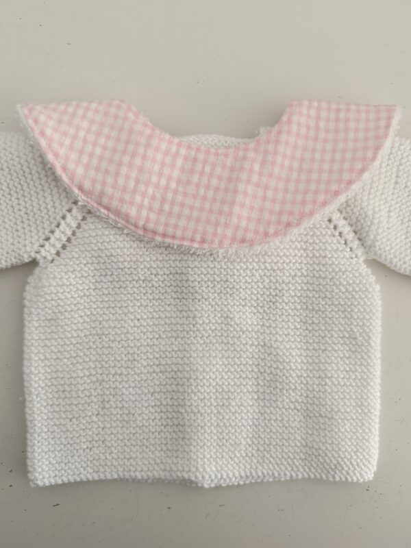Cuello salvababas Vichy rosa