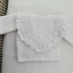 Babero pipo lazo de raso blanco