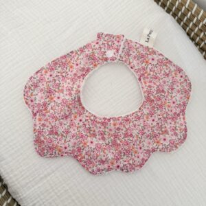 Cuello ondas flor rosa