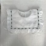 Baberola Lea con rizo lazo verde empolvado