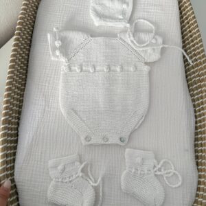 Conjunto bodoques algodón blanco