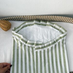 Arrullo rayas verde oliva