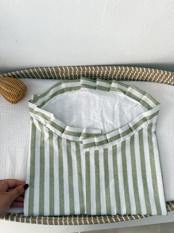 Arrullo rayas verde oliva