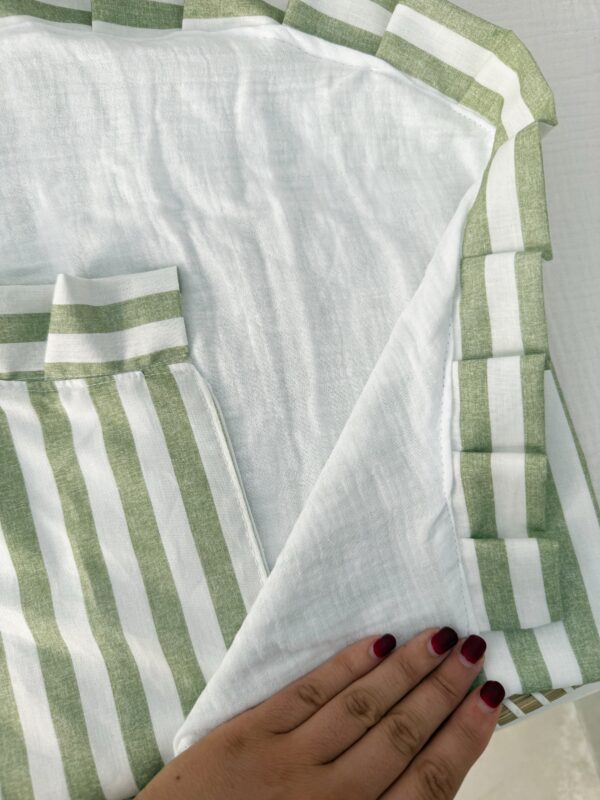 Arrullo rayas verde oliva - Imagen 2