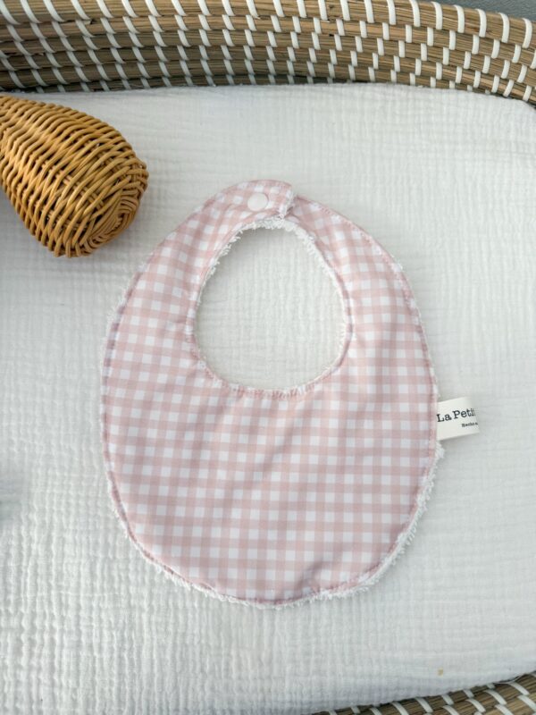 Babero MEGA impermeable vichy rosa - Imagen 2
