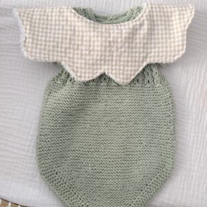 Cuello ondas Vichy beige