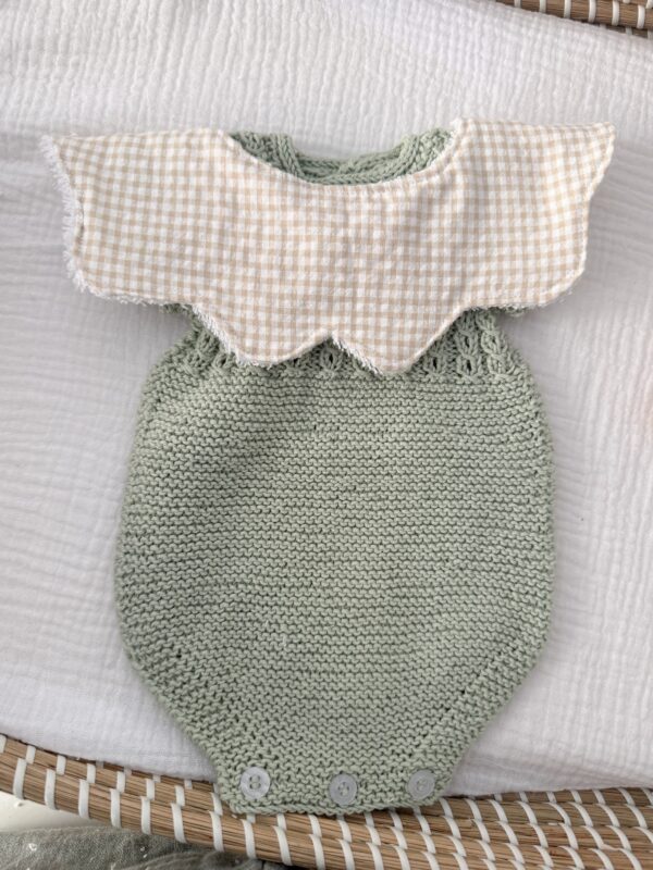 Cuello ondas Vichy beige