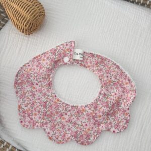 Cuello ondas flor rosa