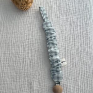 Chupetero vichy gris