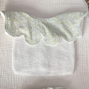 Cuello ondas  flor olivo azul