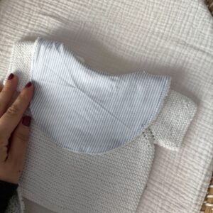 Babero rayas celeste