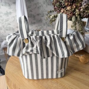 Bolso de carro rayas gris